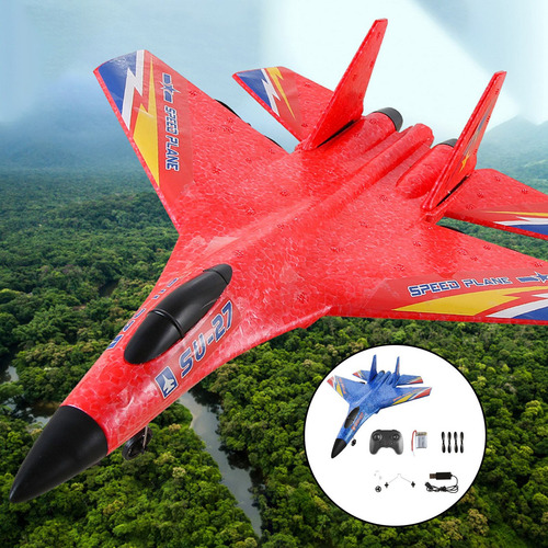 Su-27 Rc Fija Rtf 2 Canales Luces Frescas Epp Espuma