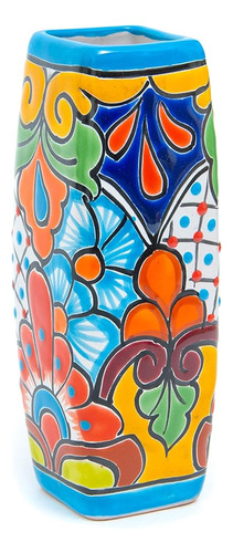 Talavera Encantada Cerámica Mexicana Cerámica Florero Florer