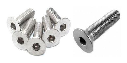 Parafuso Allen Cabeca Chata Inox M 6x40 Unc 15 Unidades
