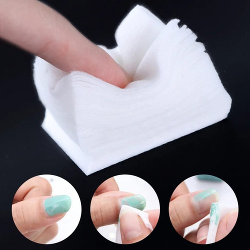 Set 100 Toallitas Quita Esmalte De Algodón Para Uñas