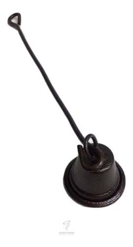 Imagen 4 de 4 de Vela En Parafina Color Blanco Incluye Base Metálica Y Apagav