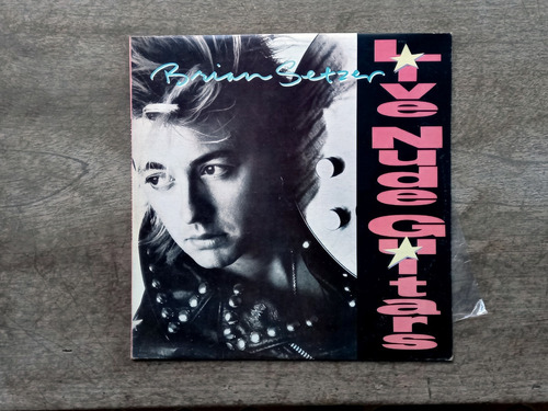 Disco Lp Brian Setzer - Live Nude Guitars (1988) R10