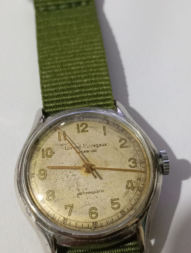 Reloj Girad Perregaux ,militar Año 40 Verde Blanco Blanco (Usado)