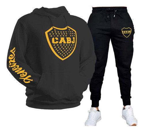 Conjunto Buzo Y Pantalón Jogging De Algodón De Boca Juniors