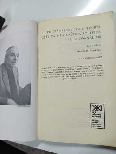 El Psicoanálisis Como Teoría Crítica Y La Crítica... Englert (Usado)