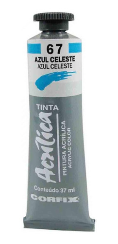 Tinta Acrílica Corfix 37 Ml 067 - Azul Celeste