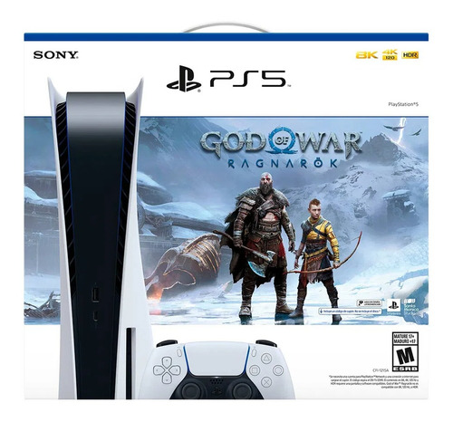 Sony Playstation Ps5 Disco + Juego God Of War Ragnarok