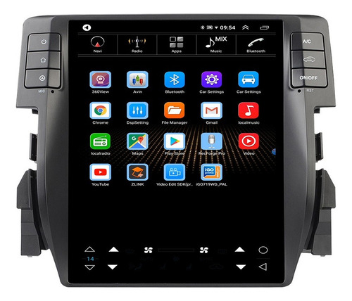 Tesla Android Honda Civic 2016-2019 Wifi Gps Carplay Touch