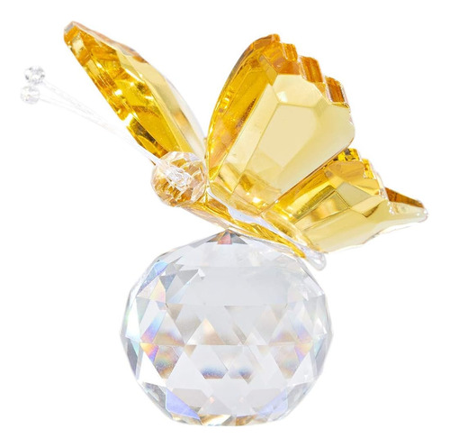 ~? H & D Crystal Flying Butterfly With Crystal Ball Base Fig