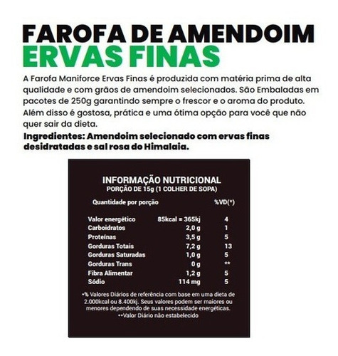 Imagem 3 de 3 de Farofa Fit De Amendoim Sabor Ervas Finas - 250g