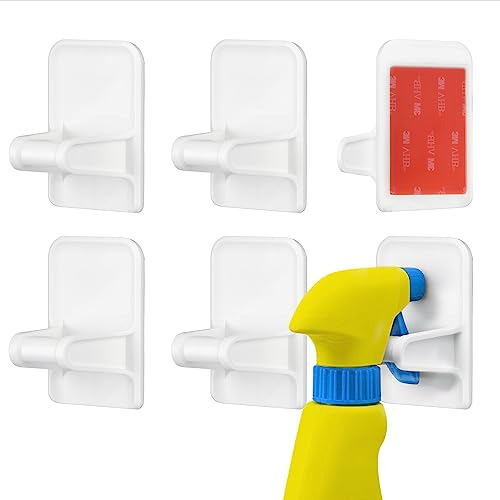 [6 Pack] Wall Mount Spray Bottle Holder To Create Stora...