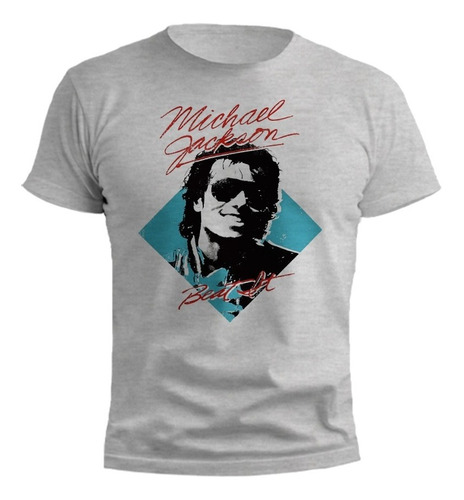  Remera Michael Jackson Diseños Gris Melange