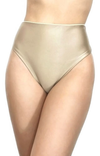 Bottom De Licra Tipo Highwaist, Modelo Maldivas Color Latte