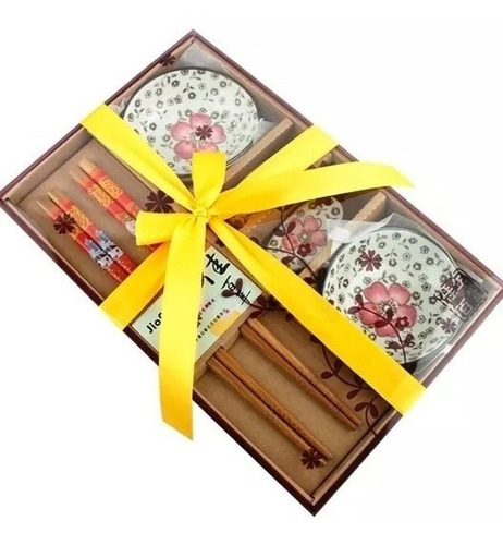 Imagen 2 de 2 de Set Sushi De Porcelana Para 2 Personas Caja De Regalo