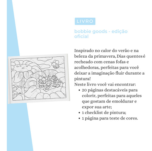 Livro De Colorir Bobbie Goods Oficial - Kit Dias Quentes + Copo Especial - Em Alta