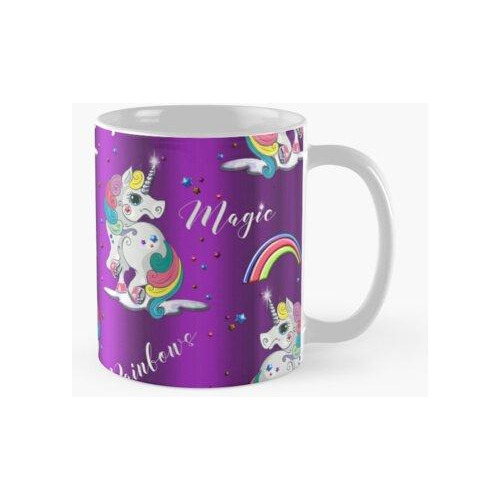 Taza Magia Unicornio Púrpura Calidad Premium