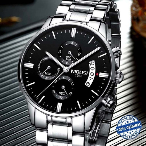 Relógio Nibosi Blindado, Luxo/casual, Cronógrafo, Promoção