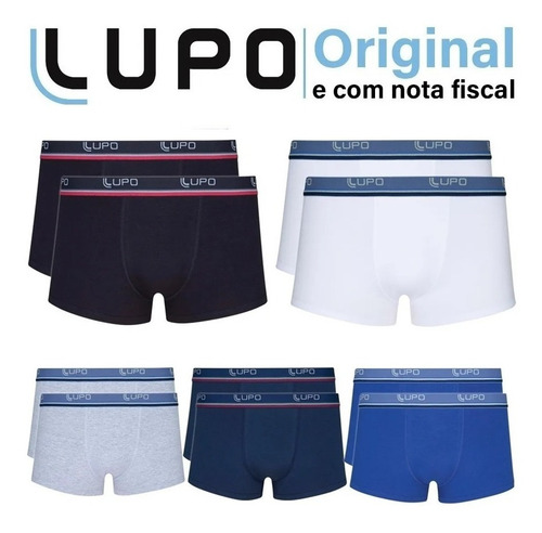 Imagem 1 de 9 de Kit 10 Cueca Boxer Lupo Sunga Box Algodão Masculina Atacado
