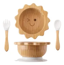 Comprar Tazón De Succión De Bambú Para Niña Para Niños Para Niños De
