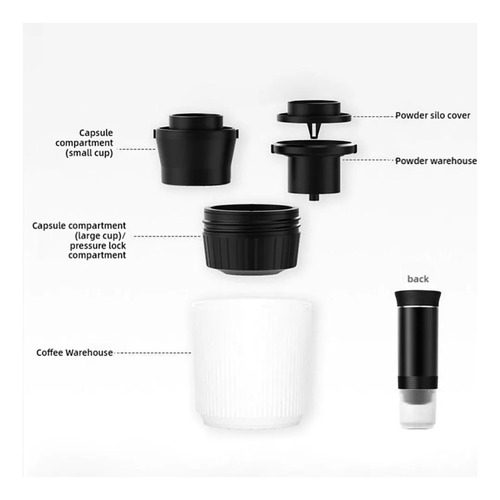 Para Para Máquina Espresso Portátil,cafetera 3 En 1,60ml /