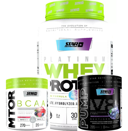 Combo Recuperacion  Whey Protein 2 Lb + Pump V8+ Mtor Bcaa