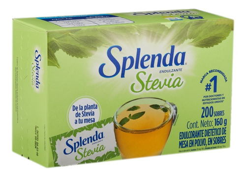 Pack 12 Cajas 200 Sobres X Caja De Endulzante Splenda Stevia