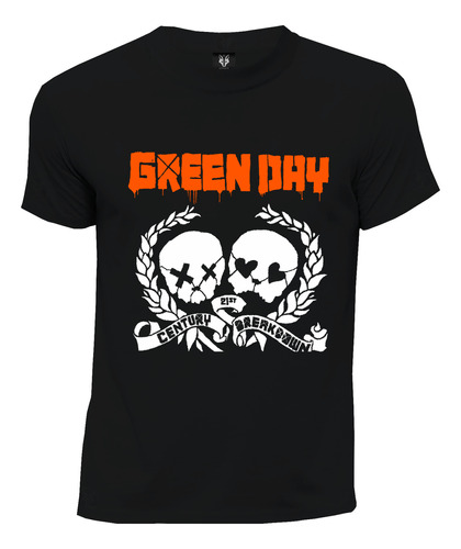 Camiseta Rock Neo Punk Century Calaveras Green Day