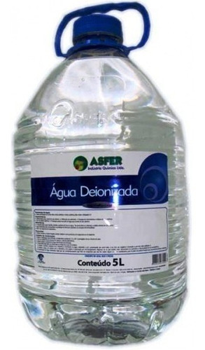 Água Deionizada 5 Litros Para Laboratório Asfer
