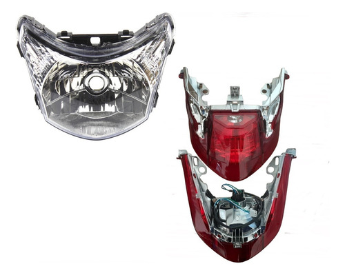 Bloco Farol Honda Biz 125 2011 A 2017 + Lanterna Traseira 