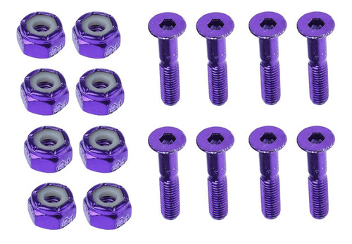 2 X 8 Pcs De Tornillos Con Tuercas Suministros De Púrpura