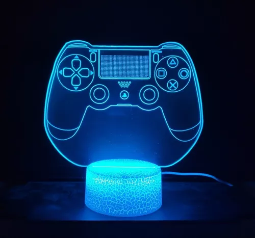 Luminária De Decoração Led Colorido Controle De Vídeo Game