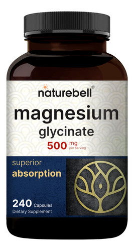 Glicinato De Magnesio 500mg 240cap Naturebell