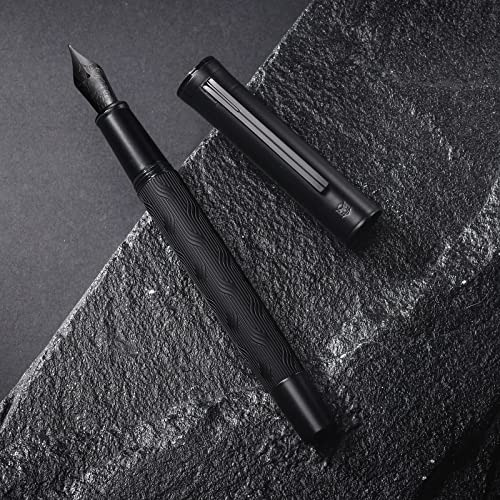 Pluma Fuente Hongdian Black Forest Max, Punta Fina Recu...