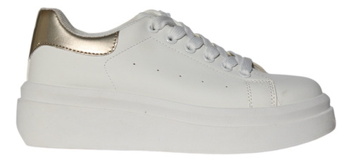 Tenis Para Dama Moda Juveniles Cómodos Casuales Blancos