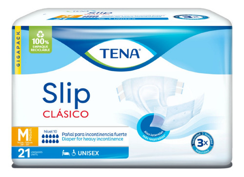 Pañal Tena Slip Clasico Mpaquete X 21 - Und A $2714