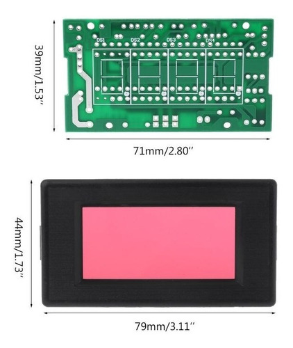 Kit Amperímetro Digital Com Ci Icl7107, Com 4 Dígitos