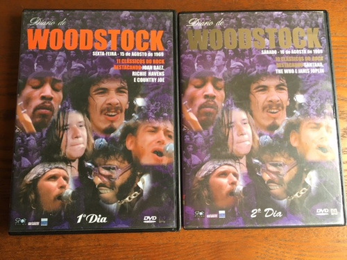 Imagem 1 de 5 de 2 Dvd - Diário De Woodstock (1º E 2º Dia) Frete Grátis