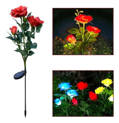 Luces Solares De Flores Al Aire Libre Para Decoración De Jar