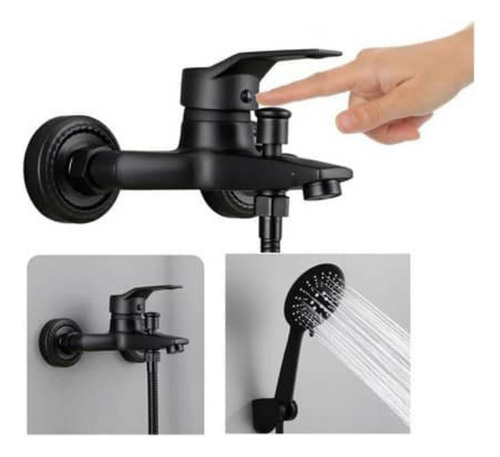 Llave Monomando De Baños Para Tina/ducha Negra Oferta!