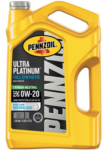 Aceite Sintetico Pennzoil Ultra Platinum Sae 0w20  4.73 Lts