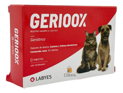 Labyes Gerioox Suplemento Geriátrico Perro Y Gato 30 Tabs 
