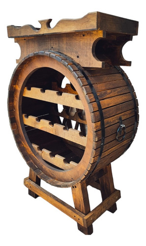Cava Para Vinos Madera Barril Cantina Campirano 100 X 66 Cm