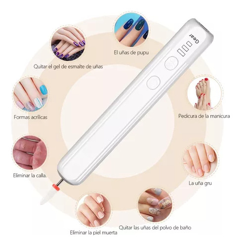 Esmalte De Unha Elétrico Recarregável 35000rpm