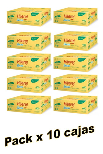 Hileret Zucra X 400 Sobres * Pack X 10 Cajas