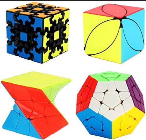 Set De 4 Cubos 3x3 Fanxin Megaminx, Gear Ivy Y Twist
