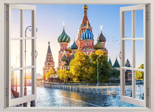 Adesivo Parede Paisagem Moscou Rússia 