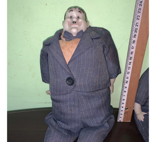 Bonecos O Gordo E O Magro Antigos Raros Únicos (Usado)