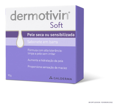 Sabonete Barra Dermotivin Soft Caixa 90g