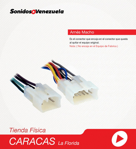 Arnes Conector Macho Para Reproductor Original De Toyota