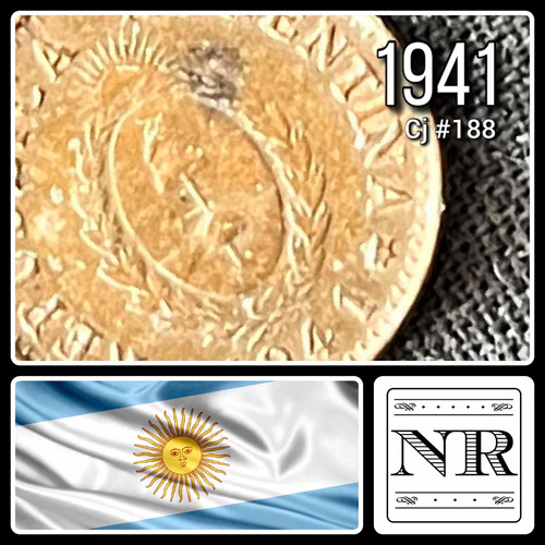 Argentina - 1 Centavo - Año 1941 - Cj #188 | Km #37 - Cobre